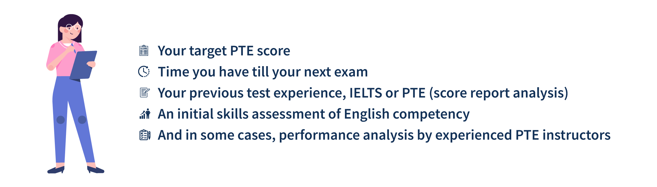 Your target PTE score