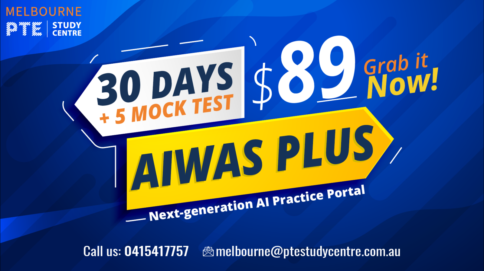 30 Days Full access to AIWAS Plus with 5 FULL Mock Test at $89 ONLY!