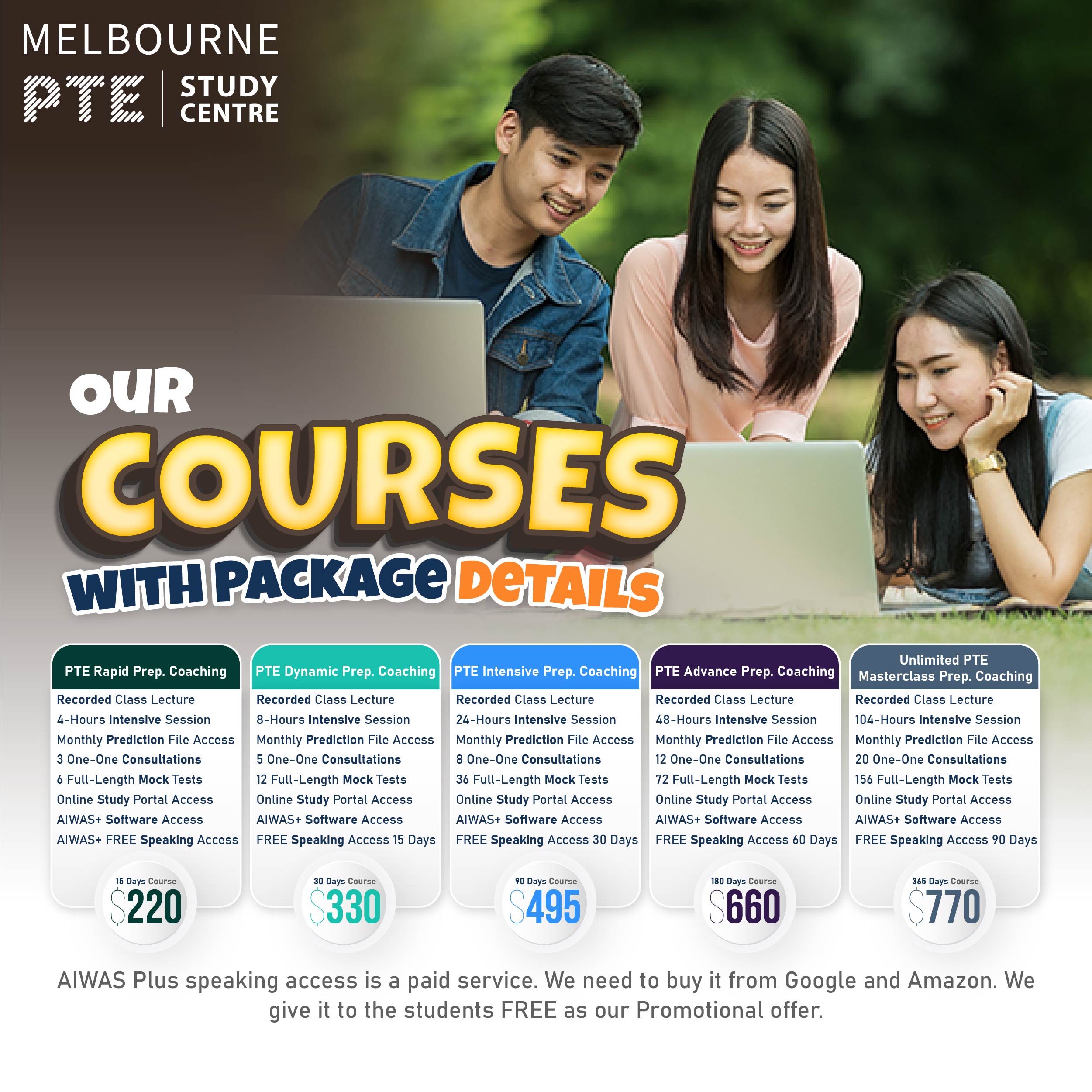 PTE all course with package
