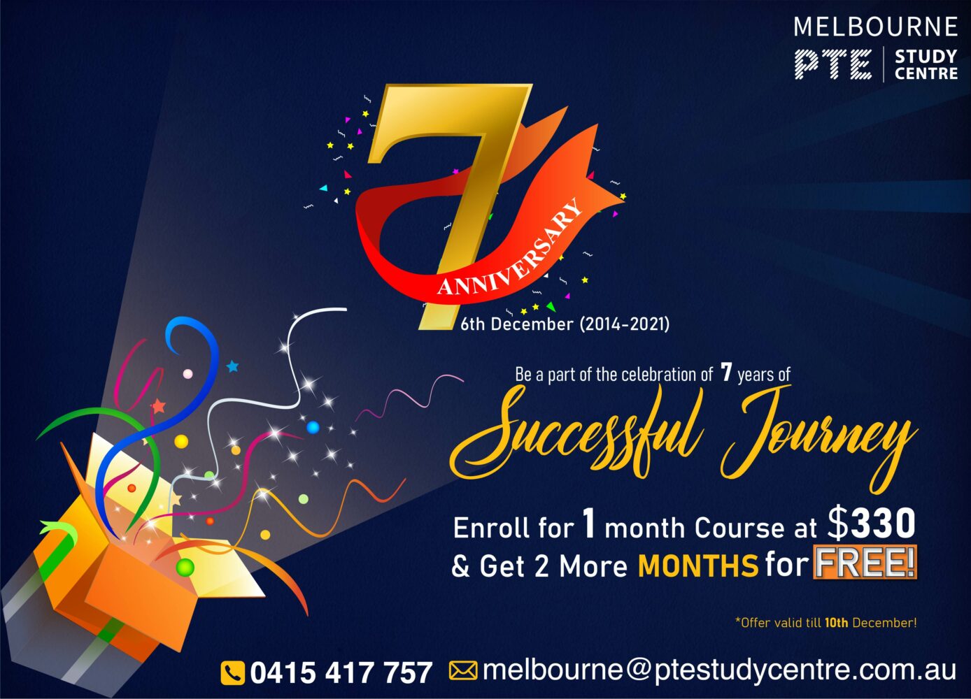 Buy 1 Month Course at $330 and Get 2 Months Extra | 7th Anniversary Offer