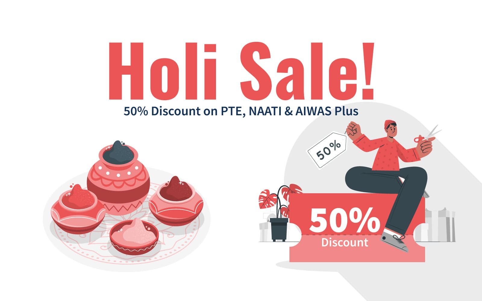 Holi Sale &#8211; Flat 50% Discount