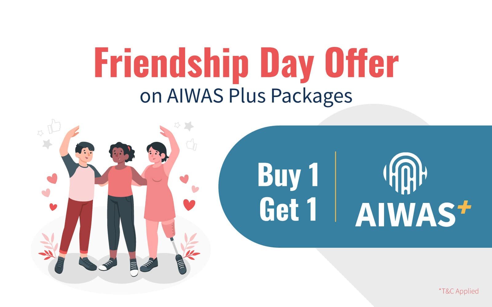 Friendship Day Offer on AIWAS Plus Packages image