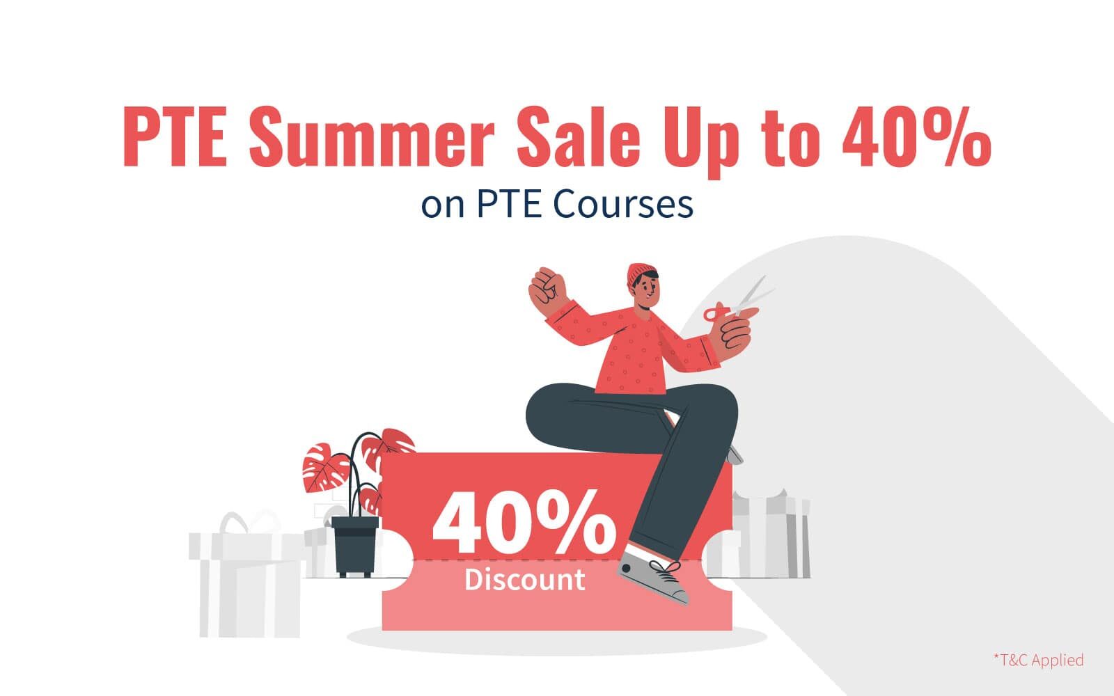 PTE Summer Sale Up to 40% on PTE Courses