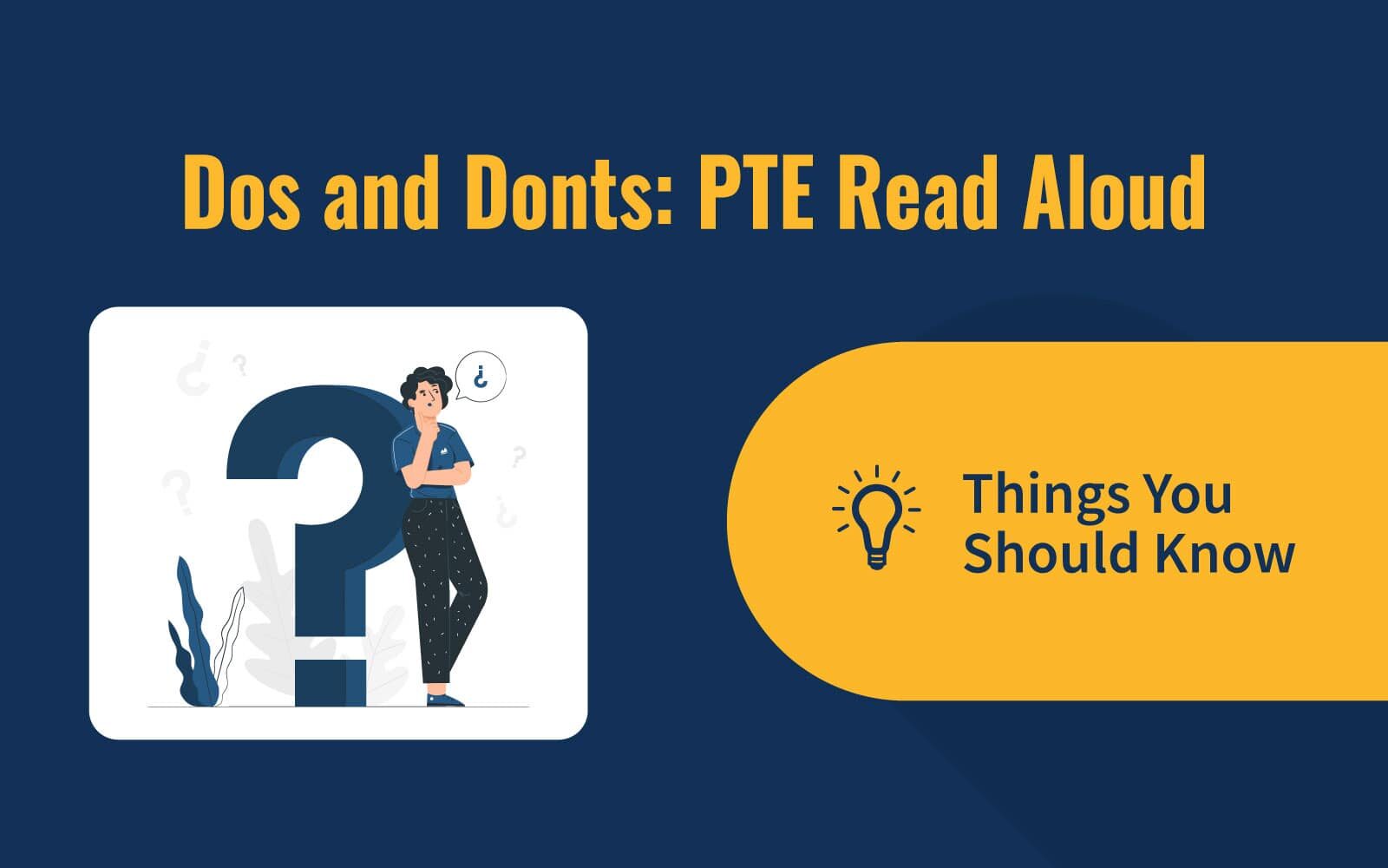 Dos and Donts: PTE Read Aloud image
